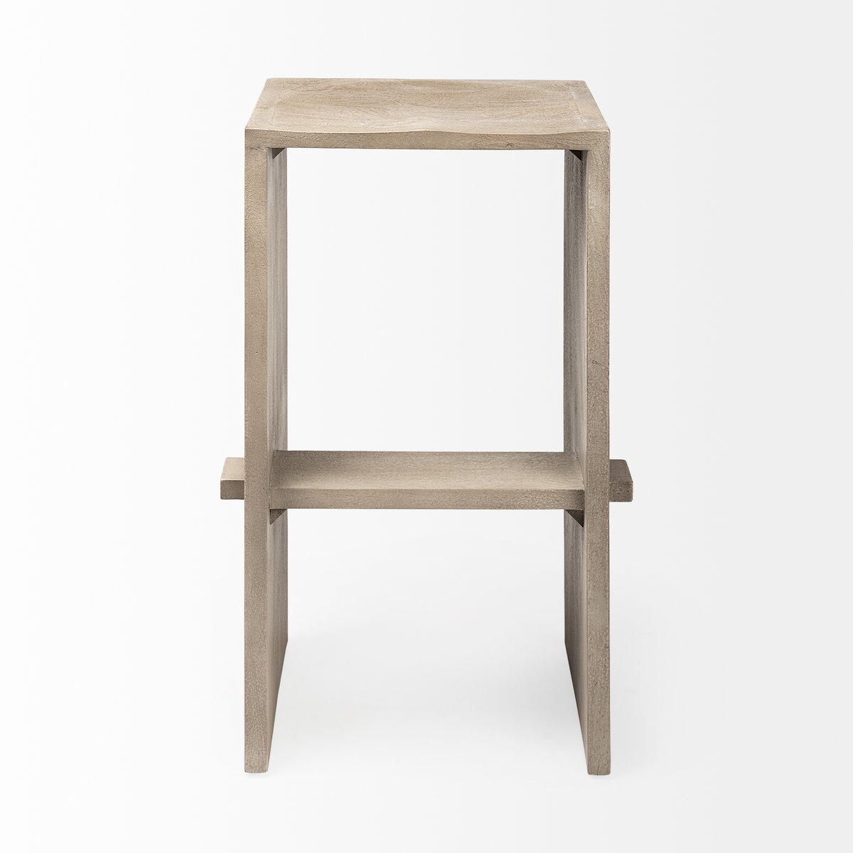 Aida Backless 30in Seat Bar Stool | Light Gray, Counter & Bar Stool by Mercana, 18.5" length x 14" width x 30" height View 3
