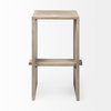 Aida Backless 30in Seat Bar Stool | Light Gray, Counter & Bar Stool by Mercana, 18.5" length x 14" width x 30" height thumbnail 3
