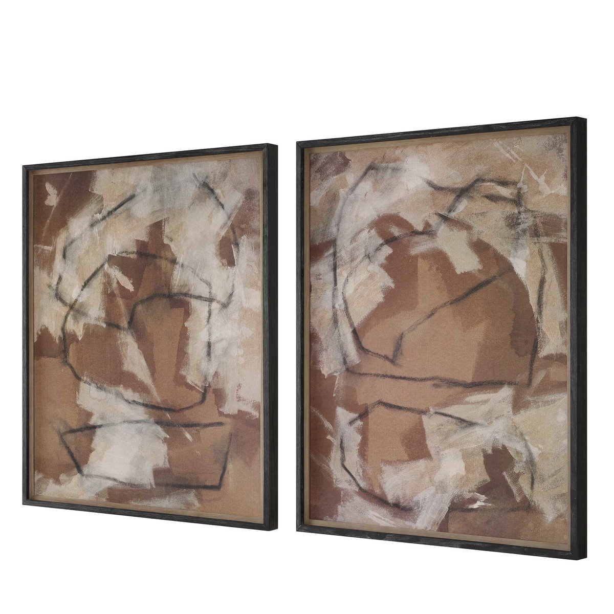 Rush & Dash Framed Prints Set/2, Painting by Uttermost, 34.12" width x 42.12" height x 2" depth View 5