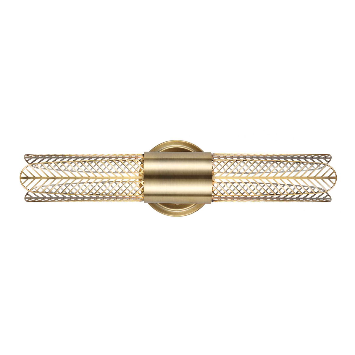 Cret 2 Light LED Brass Sconce, by Uttermost, 4.75" width x 1'6.25" height x 5.12" depth View 5