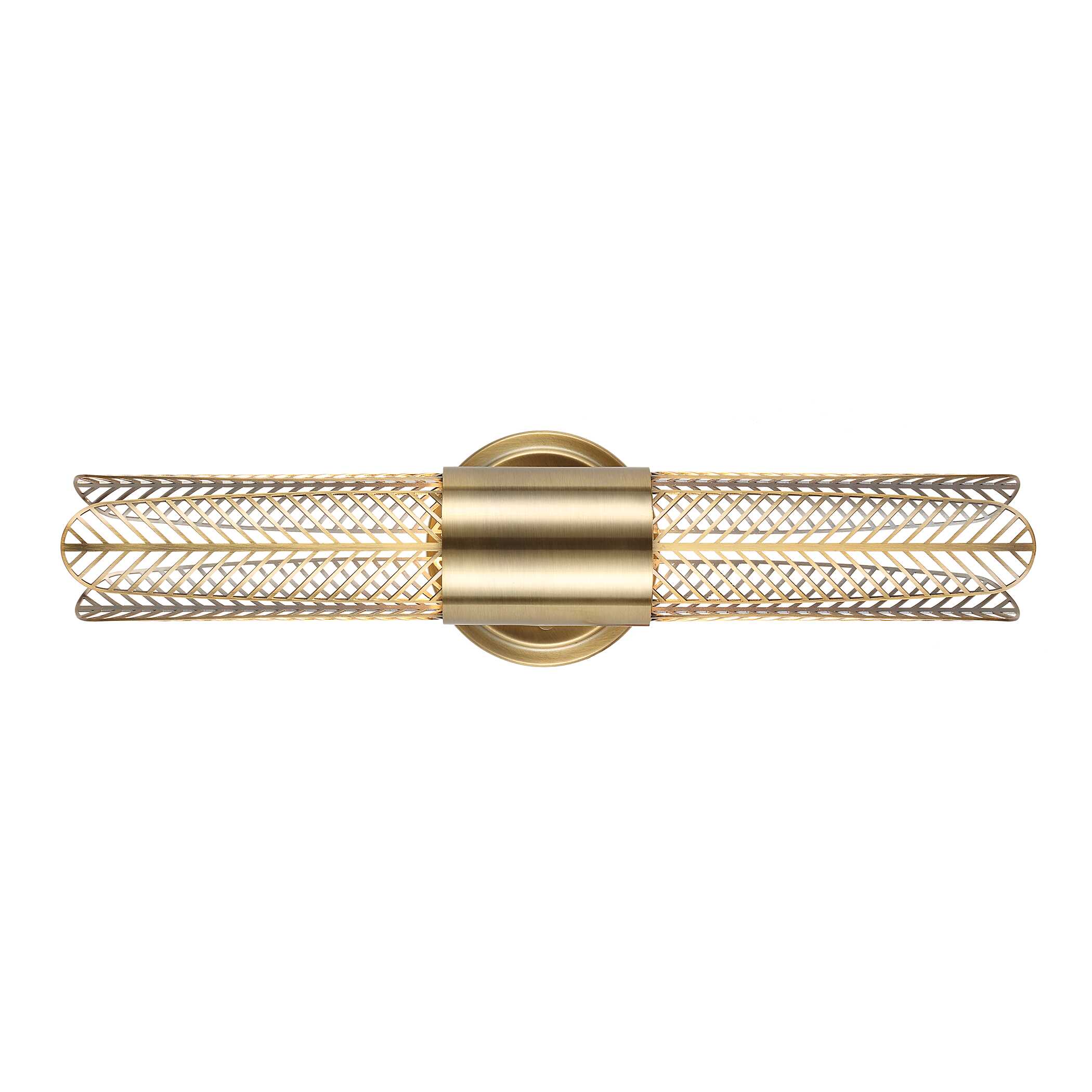 Cret 2 Light LED Brass Sconce large image 