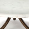 Reinhardt 36' Round Glass Top Marble Shelf Gold Metal Base Coffee Table thumbnail 5