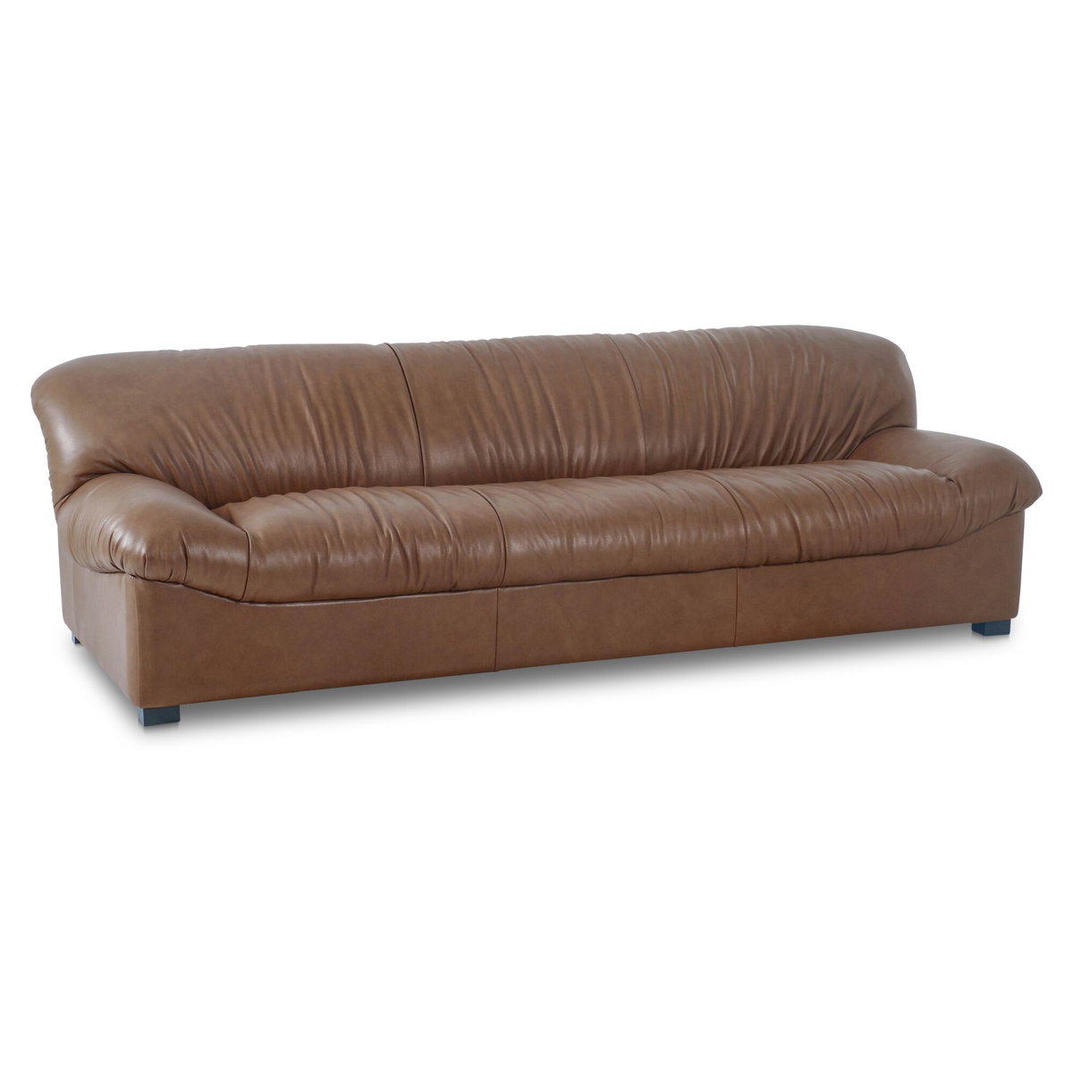 Halston Sofa Tan Leather, Sofas & Sectional by Moe's Home, 86.6" width x 27.5" height x 39.3" depth View 2