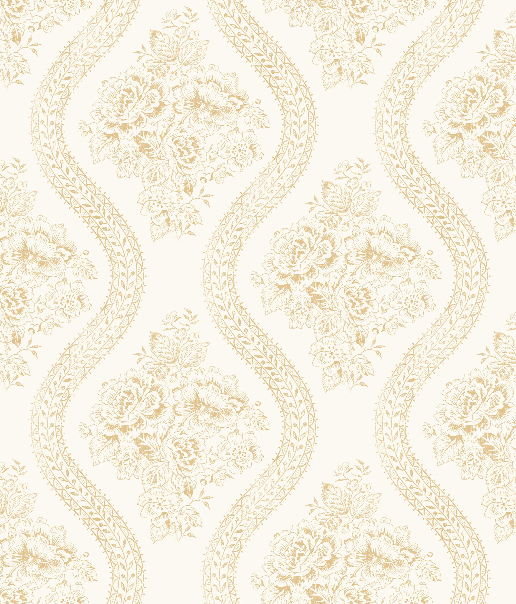 Coverlet Floral Yellow Wallpaper large image 