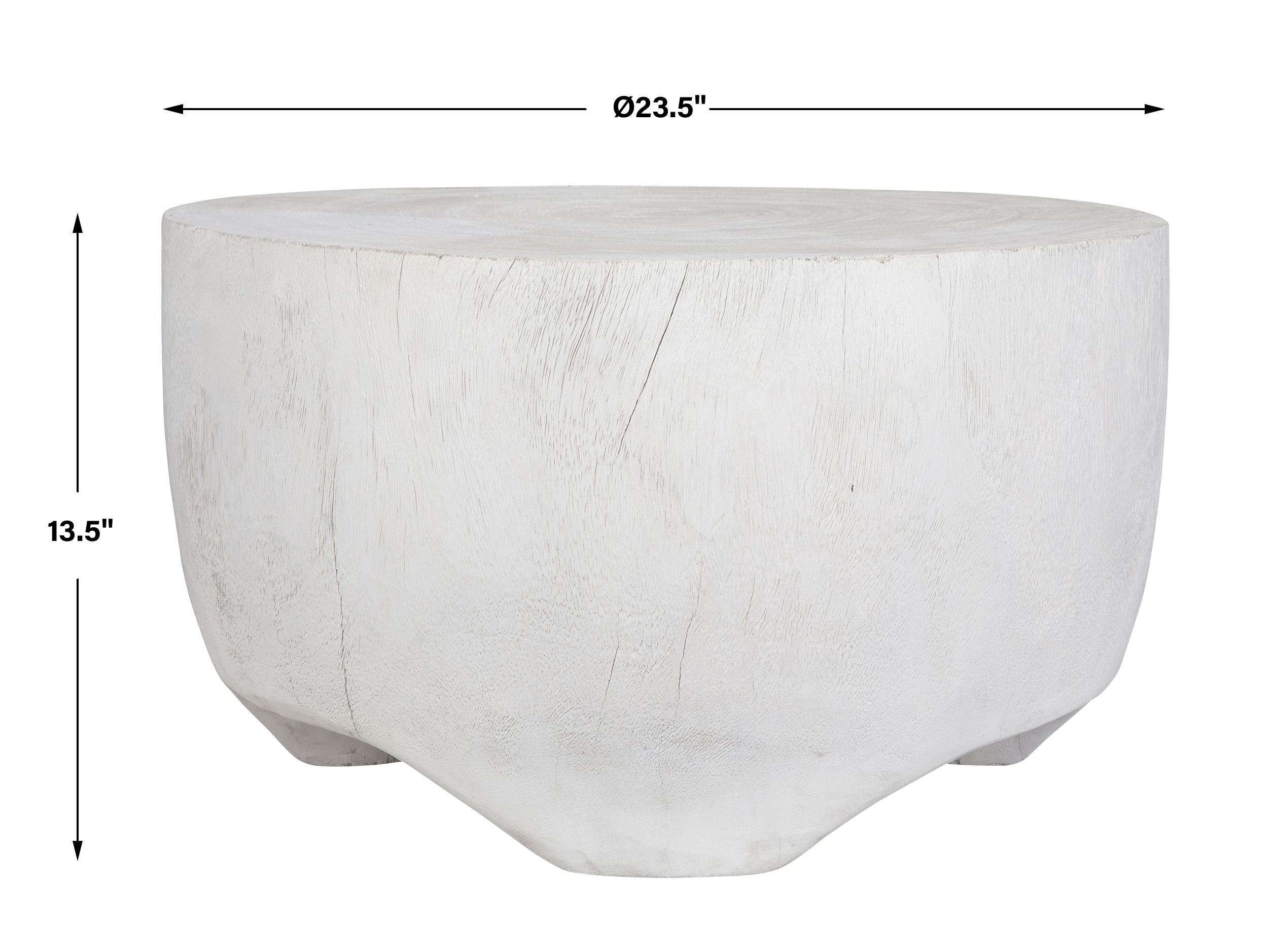 Elevate White Coffee Table, Furniture by Uttermost, 23.5" width x 13.5" height x 23.5" depth View 3