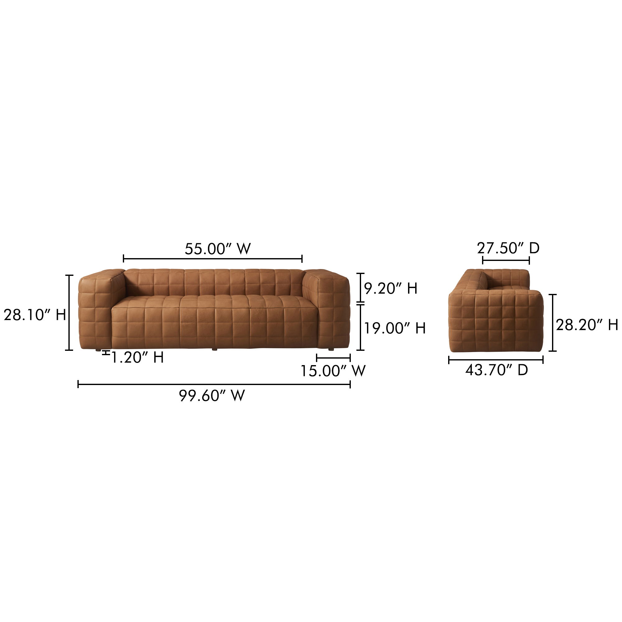 Callan Sofa Tan large image 