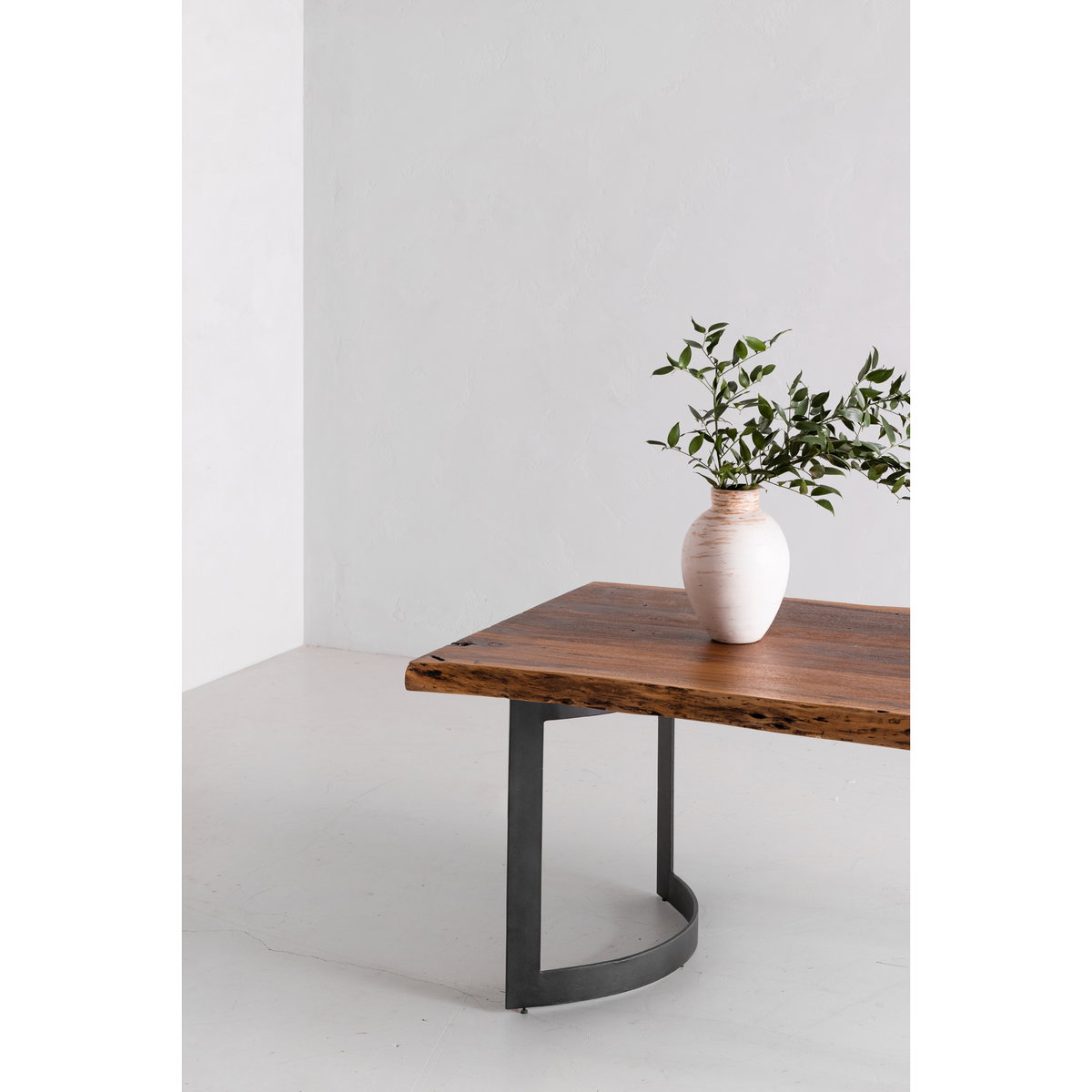 Bent Small Dining Table Brown, by Moe's Home, 98.5" width x 29.5" height x 40" depth View 7
