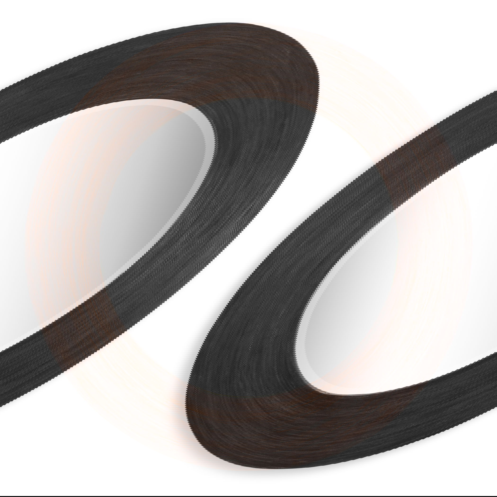 Dutton Dark Walnut Round Mirror large image 