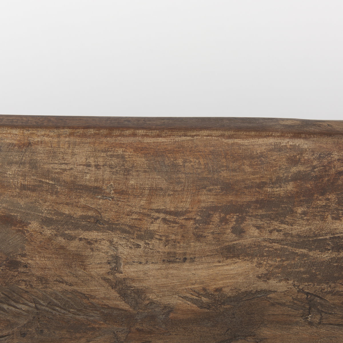 Athena Extra Large Oblong Medium Brown Reclaimed Wood Bowl, Decorative Bowl by Mercana, 26" length x 10" width x 7" height View 8