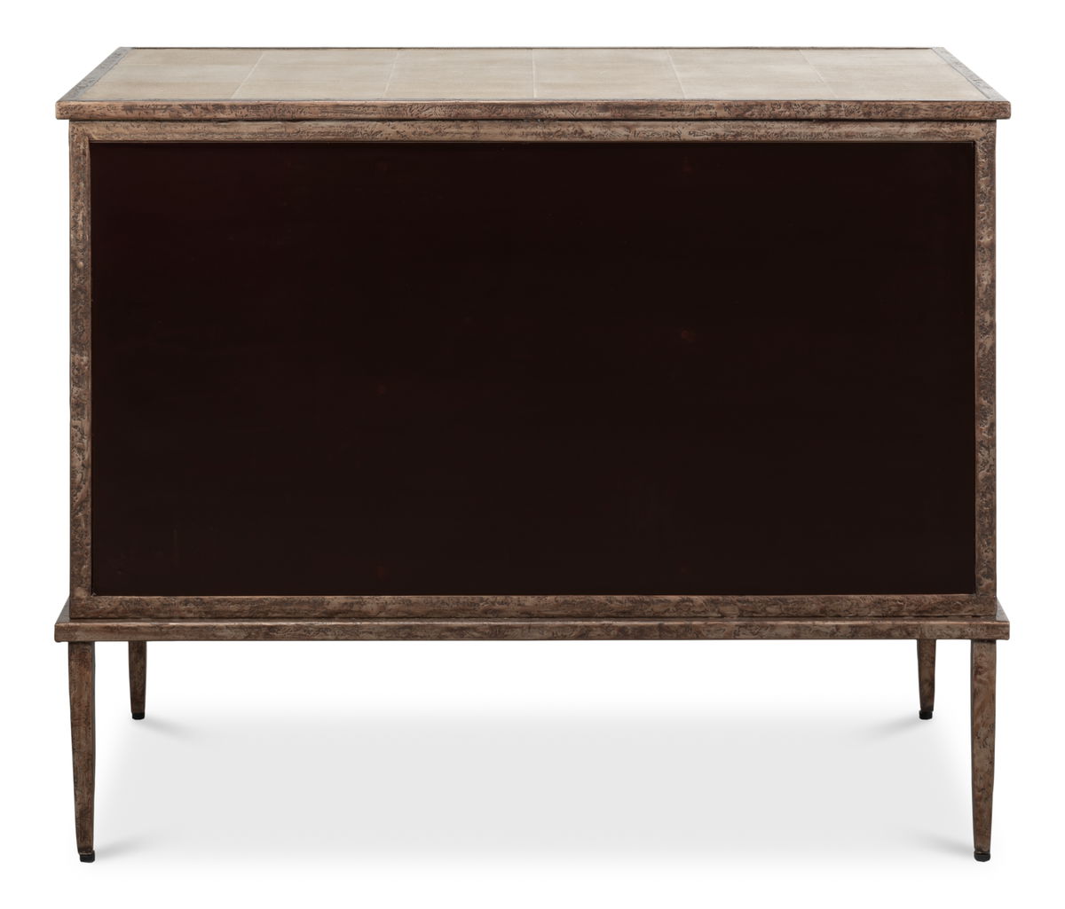 Roland Sideboard Shagreen Charcoal Grey, by Sarreid, 1'8" length x 3'4" width x 2'8" height View 3