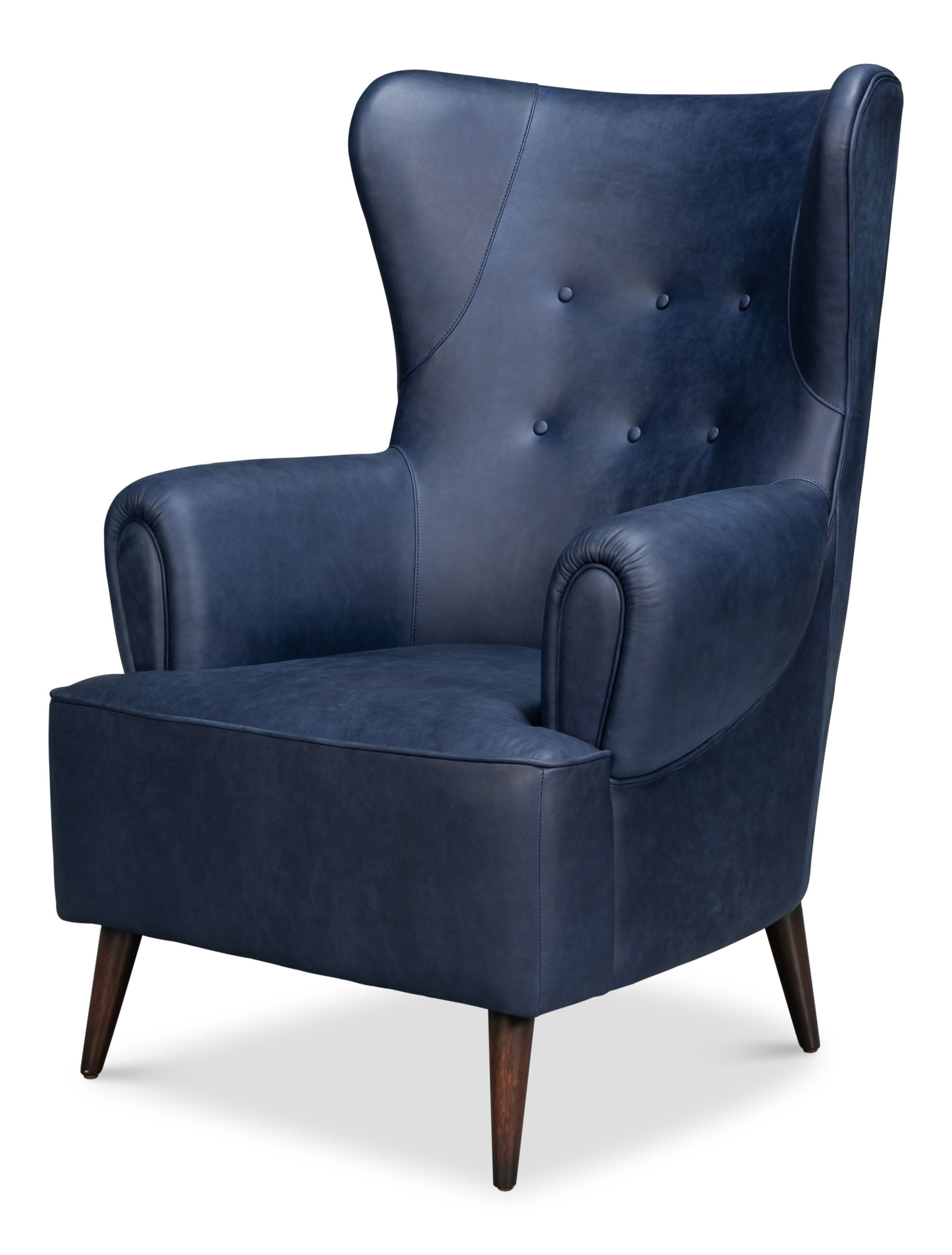 Hightower Distilled Leather Chair,Blue large image 