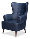 Hightower Distilled Leather Chair,Blue thumbnail 0