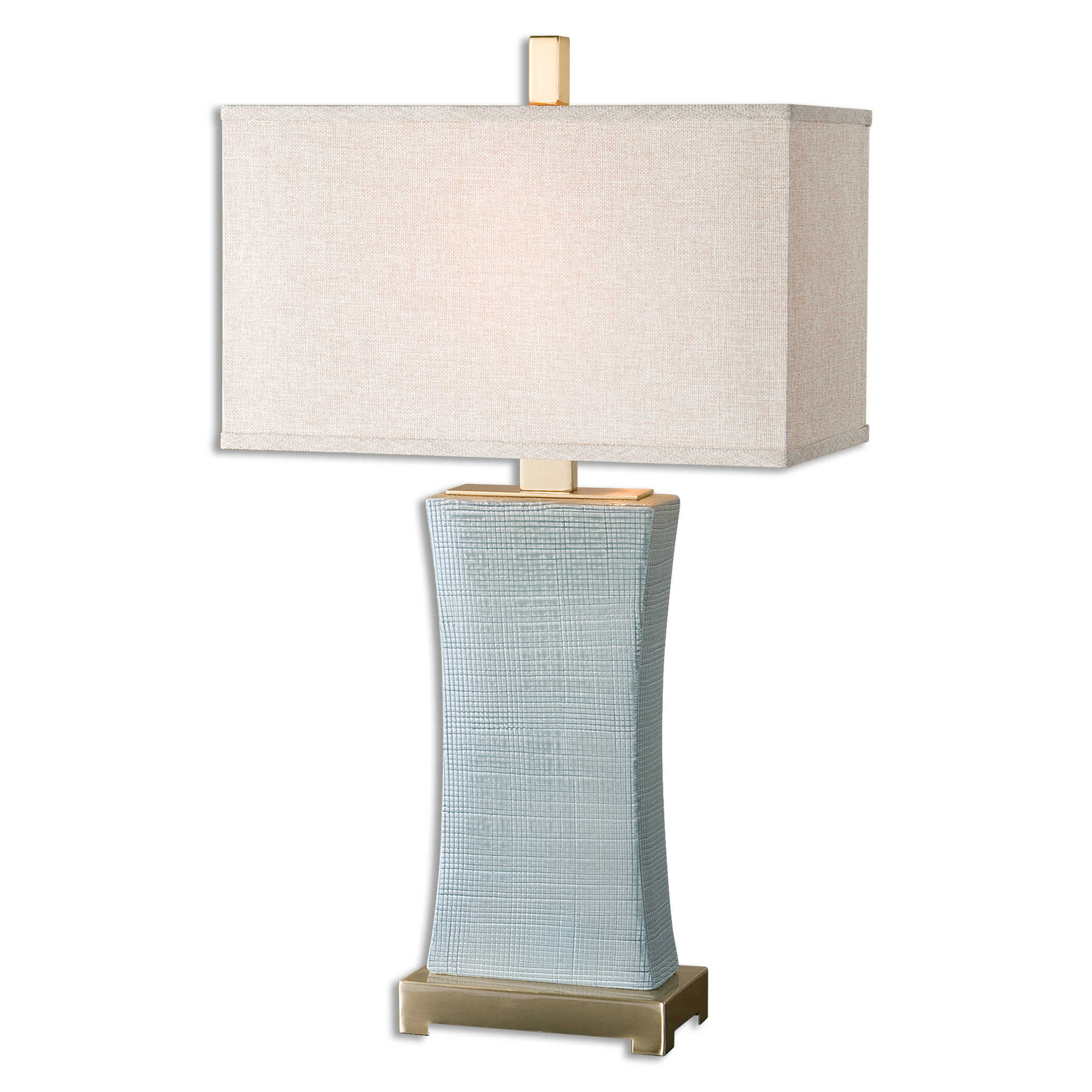 Cantarana Blue Gray Table Lamp, by Uttermost, 17" width x 29" height x 9" depth View 1