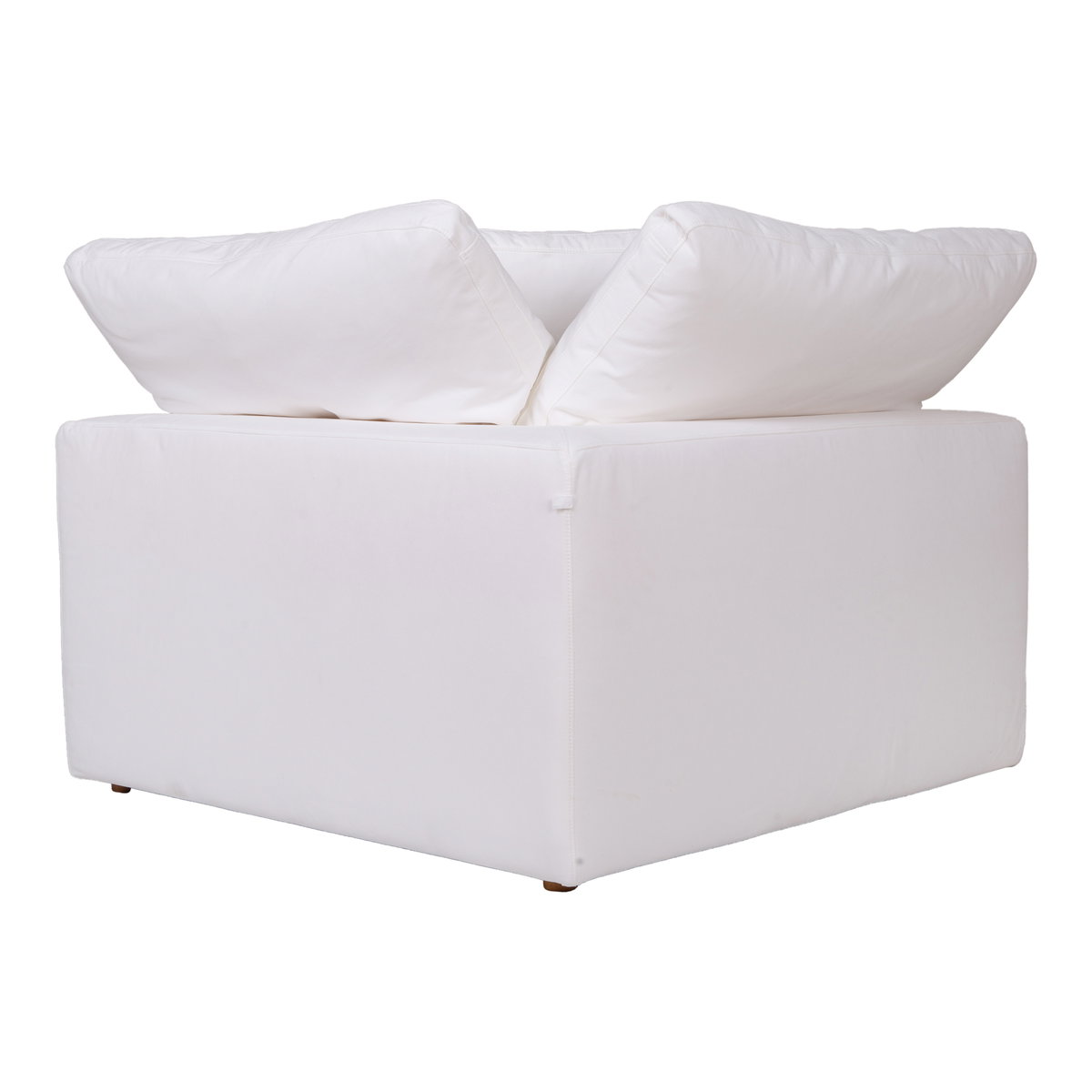 Clay Corner Chair Cream White, Sectional Sofa by Moe's Home, 44.5" width x 32.5" height x 44.5" depth View 4