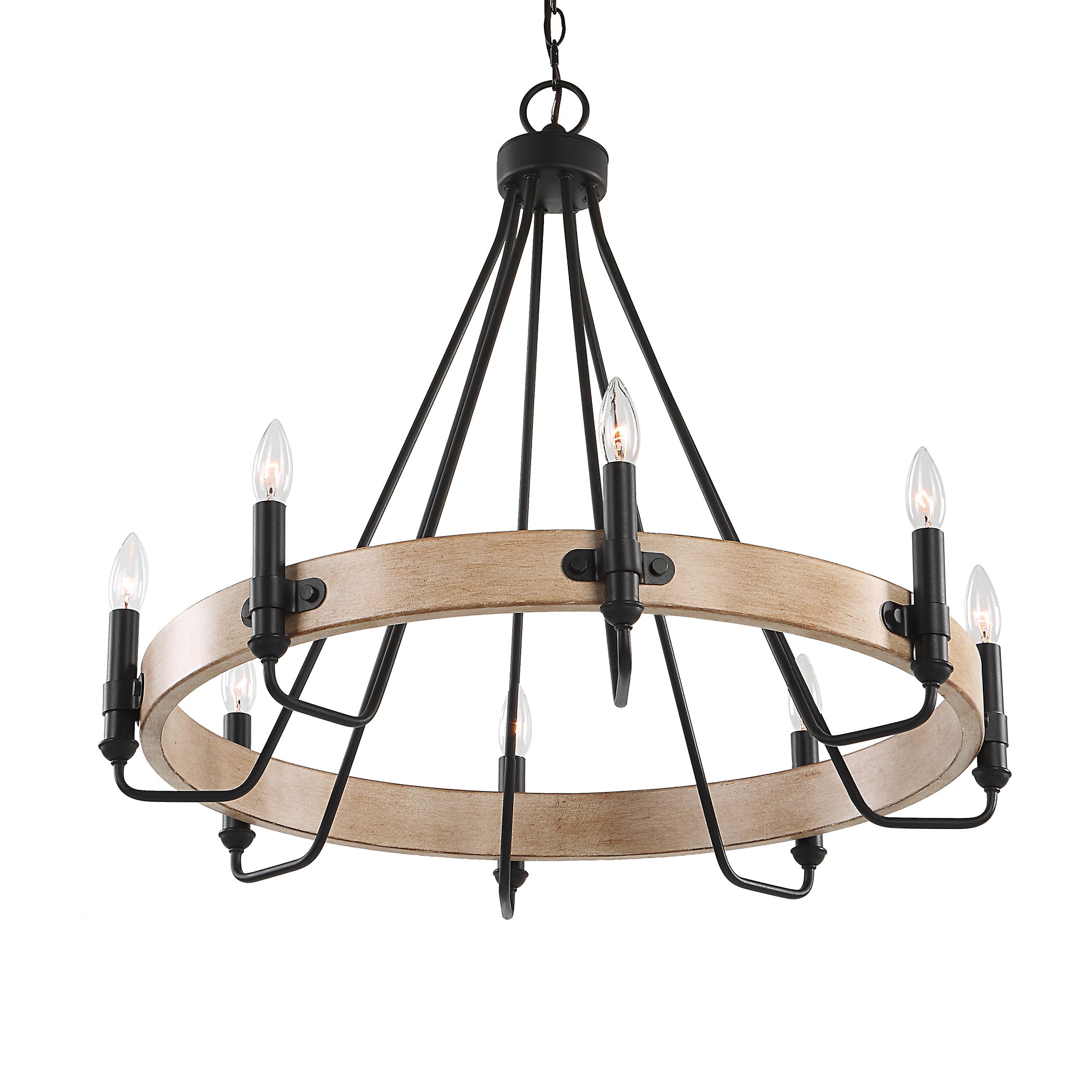 Deschutes 8 Light Farmhouse Chandelier large image 