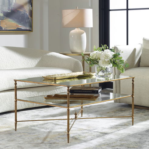 Henzler Mirrored Glass Coffee Table