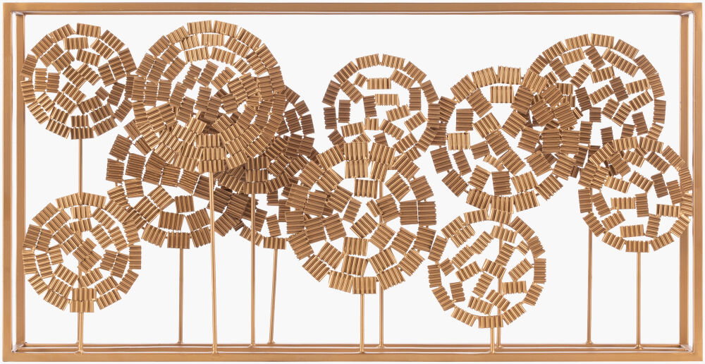 Tamba Dimensional Wall Accent, Sculptural Wall Art by Surya, 29" width x 15" height