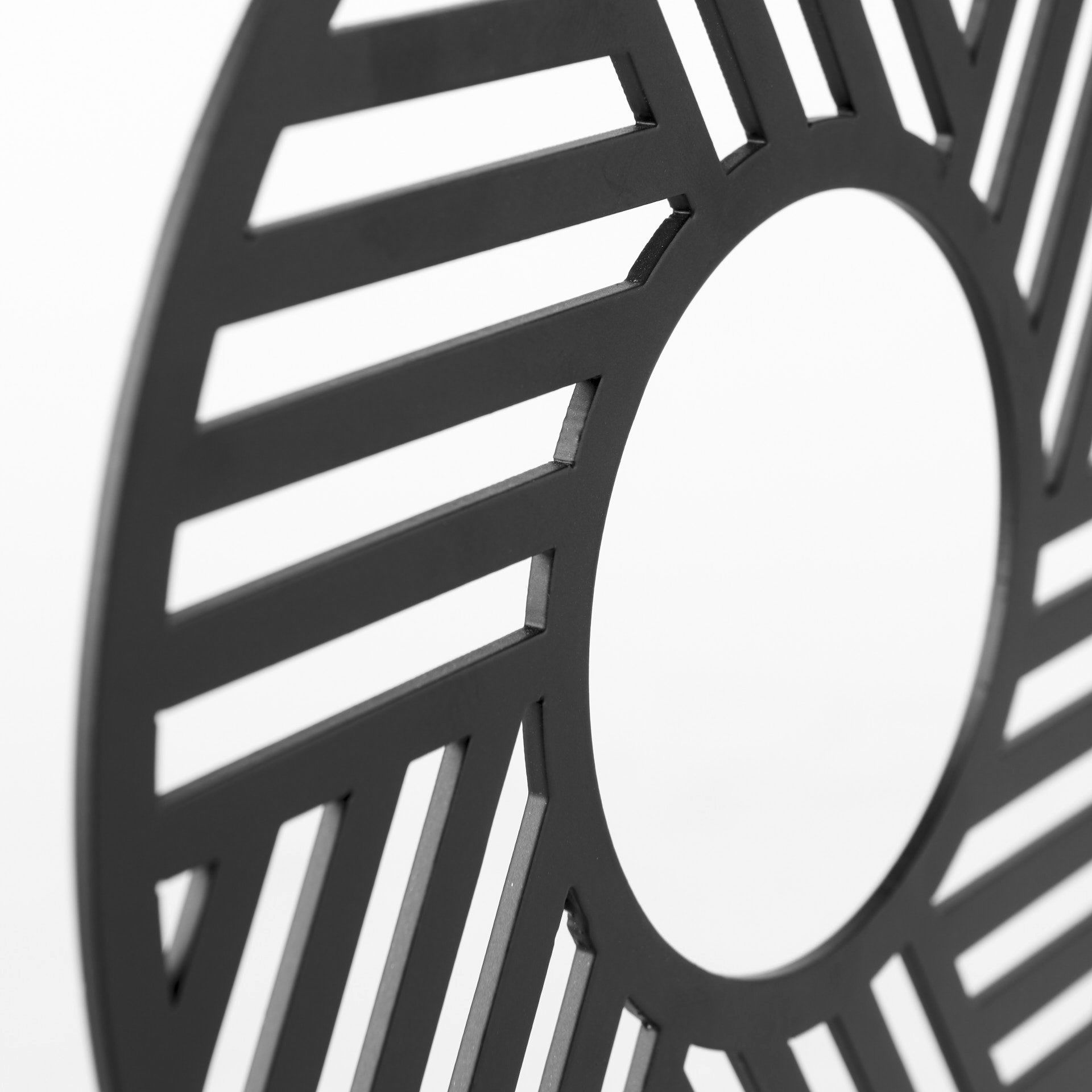 Micra  Matte Black Metal Decorative Object on a Stand, by Mercana, 9.06" length x 2.56" width x 10.91" height View 10