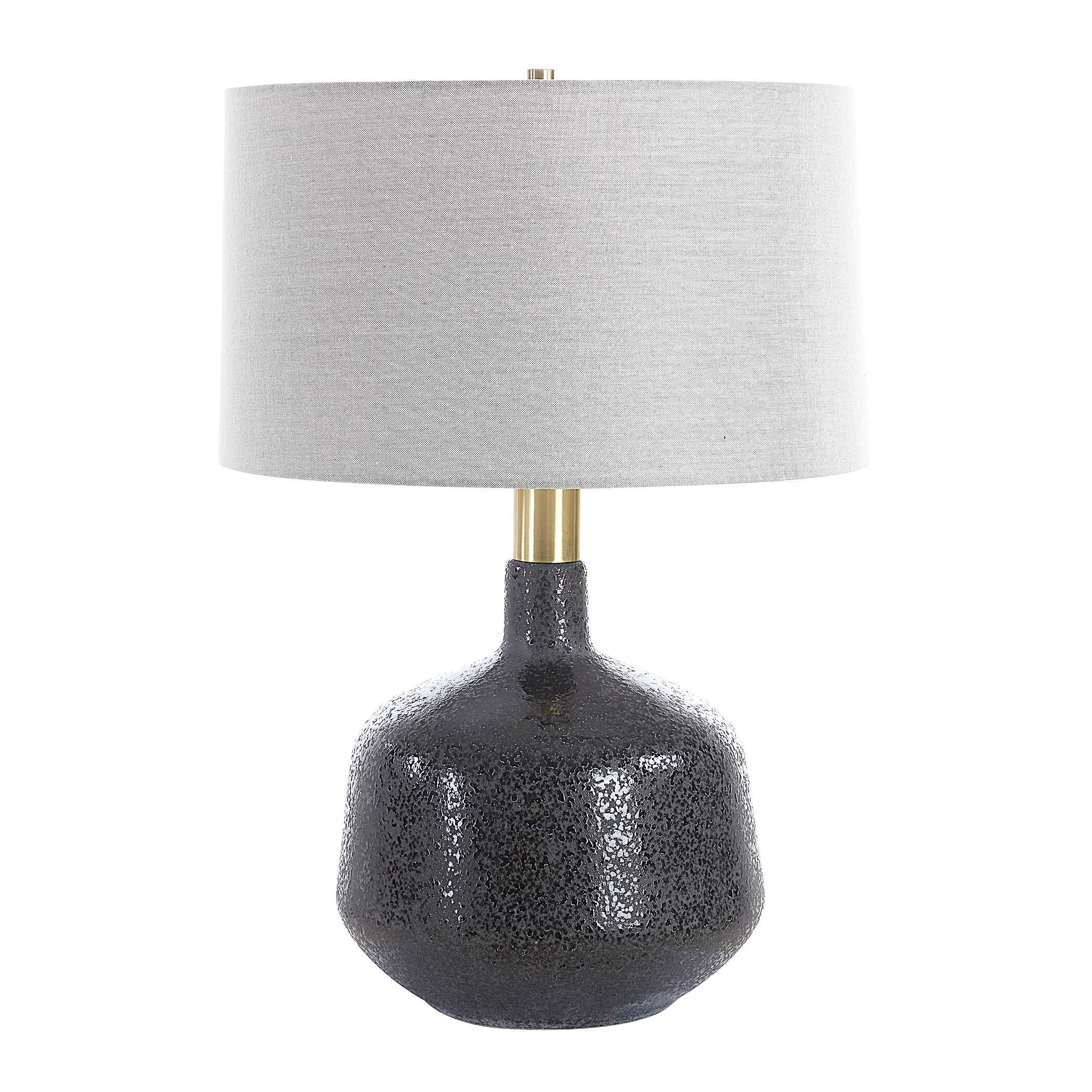 Flanagan Mottled Gloss Table Lamp, by Uttermost, 18" width x 25.75" height x 18" depth View 5