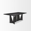 Tarro 84'L x 42'W Rectangular Dining Table | Black Wood | Seats 8, by Mercana, 84" length x 42" width x 30" height thumbnail 7