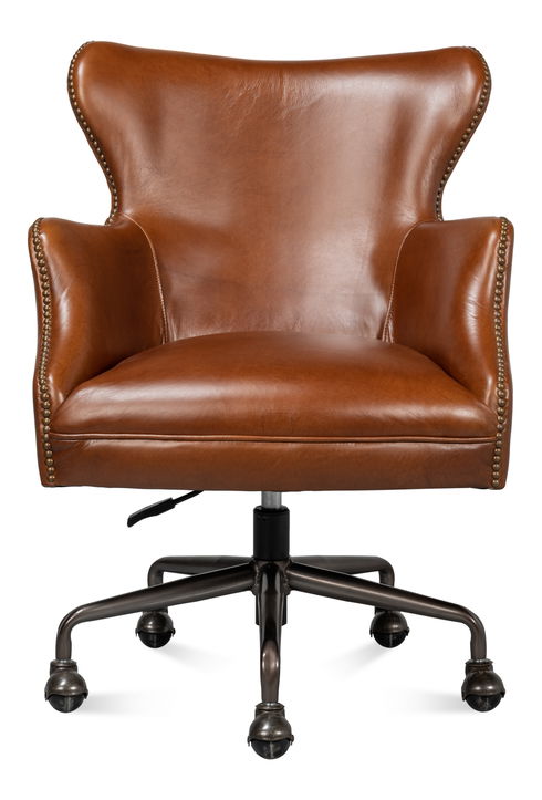 Andrew Jackson Desk Chair,Havana Leather