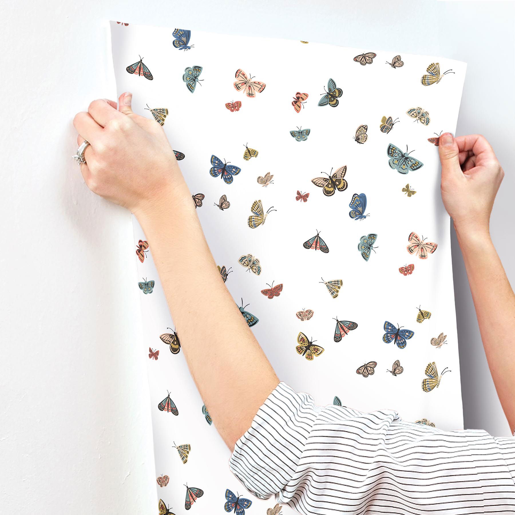 Butterfly House White Wallpaper Butterfly House White Wallpaper large image