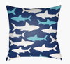 Sharks Accent Pillow, Decorative Pillow by Surya, 18" length x 18" width thumbnail