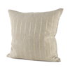 Danika 18 x 18 Beige and Gold Fabric Decorative Pillow Cover, by Mercana, 18" length x 18" width x 0.2" height thumbnail 1