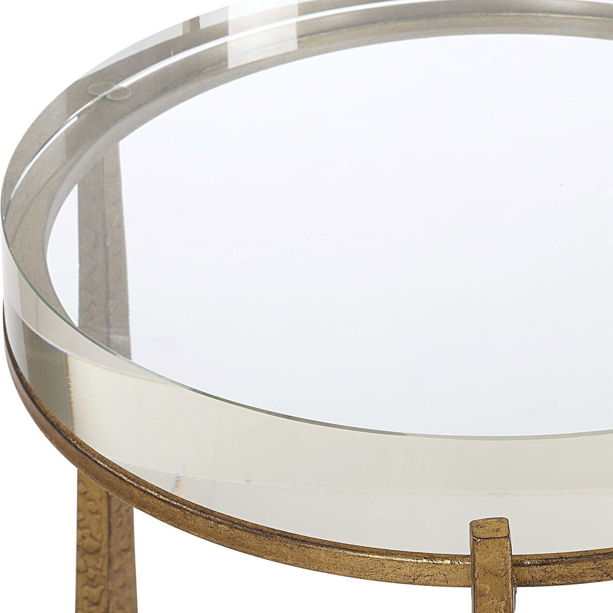 Midas Antique Gold Accent Table, Furniture by Uttermost, 13.5" width x 24.25" height x 13.5" depth View 6