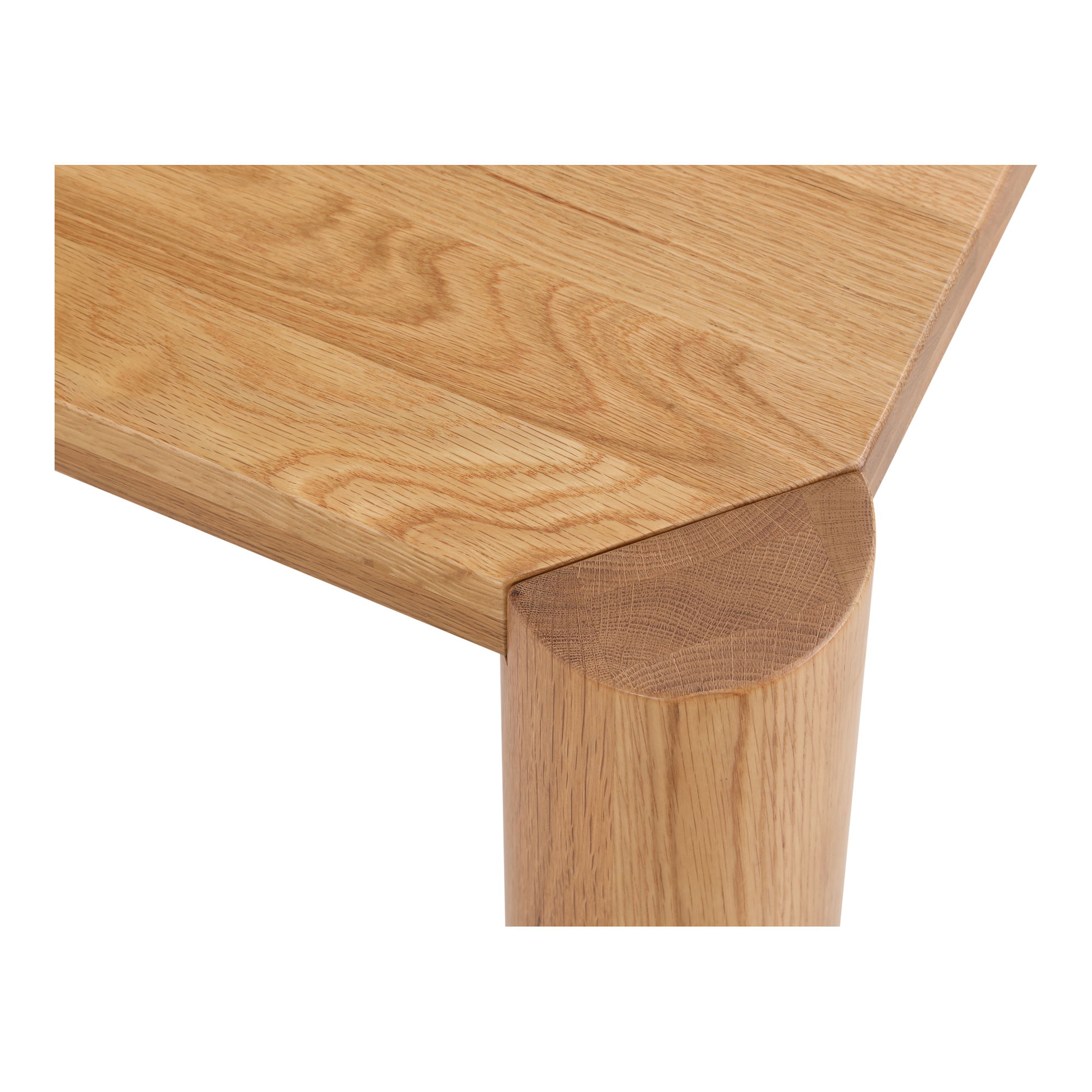 Post Small Dining Table Natural Oak, by Moe's Home, 76" width x 29" height x 36" depth View 6