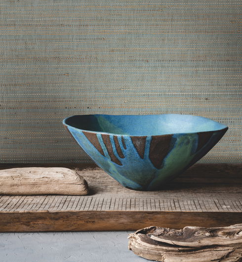 Marled Abaca Spruce Wallpaper