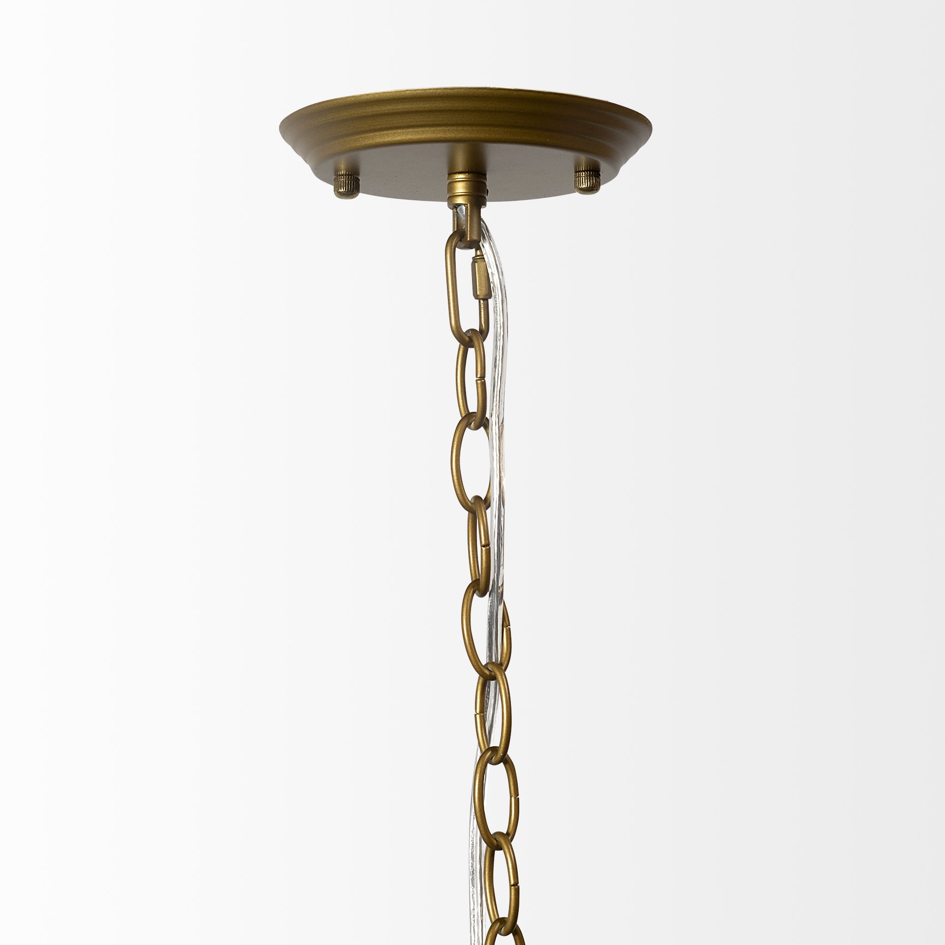 Decamp II (47.2'x36.2') Gold Metal Chassis Glass Tube Twelve Light Chandelier, by Mercana, 47.24" length x 47.24" width x 36.22" height View 4