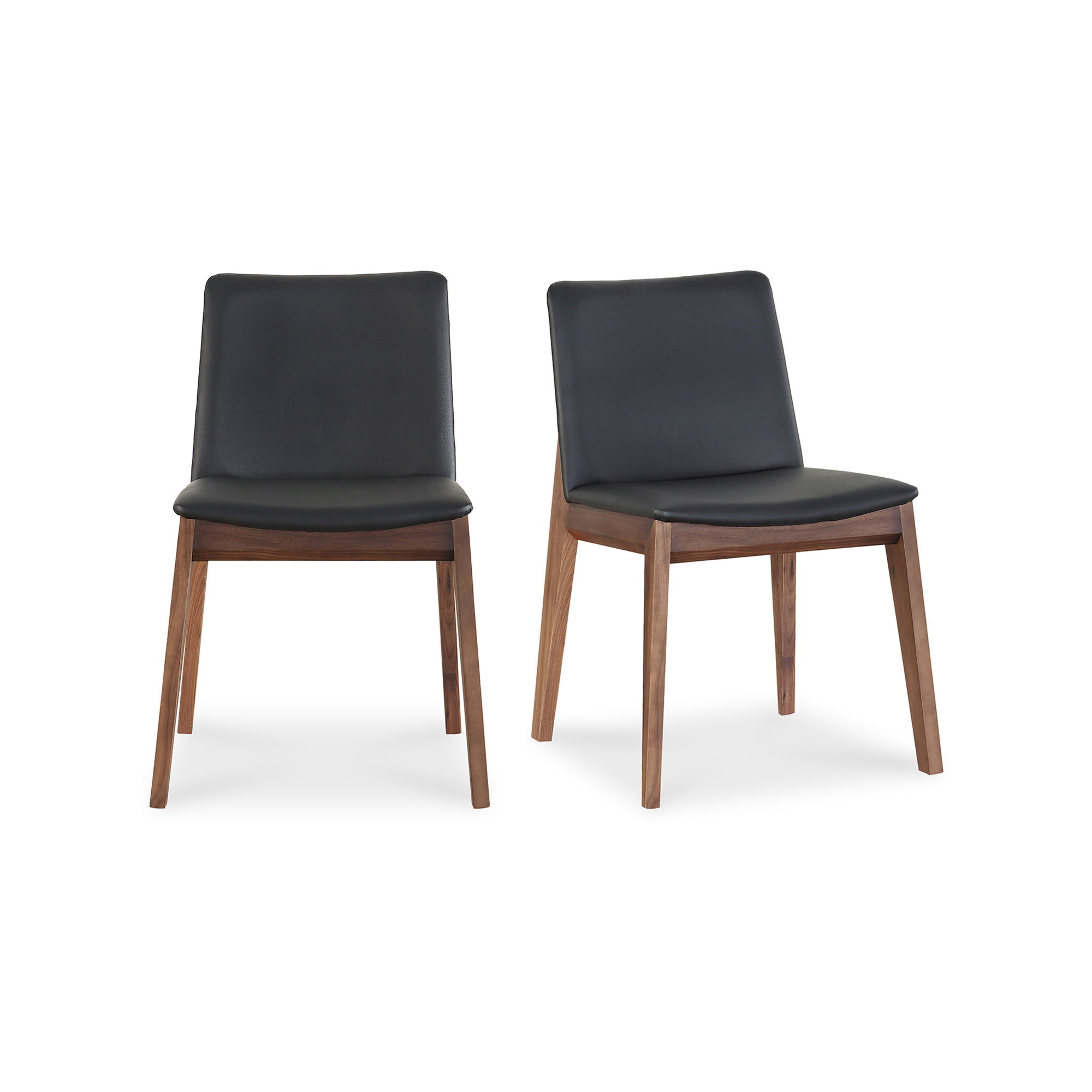 Deco Dining Chair Ebony Pvc - Set Of Two, by Moe's Home, 21" width x 31" height x 21" depth View 1