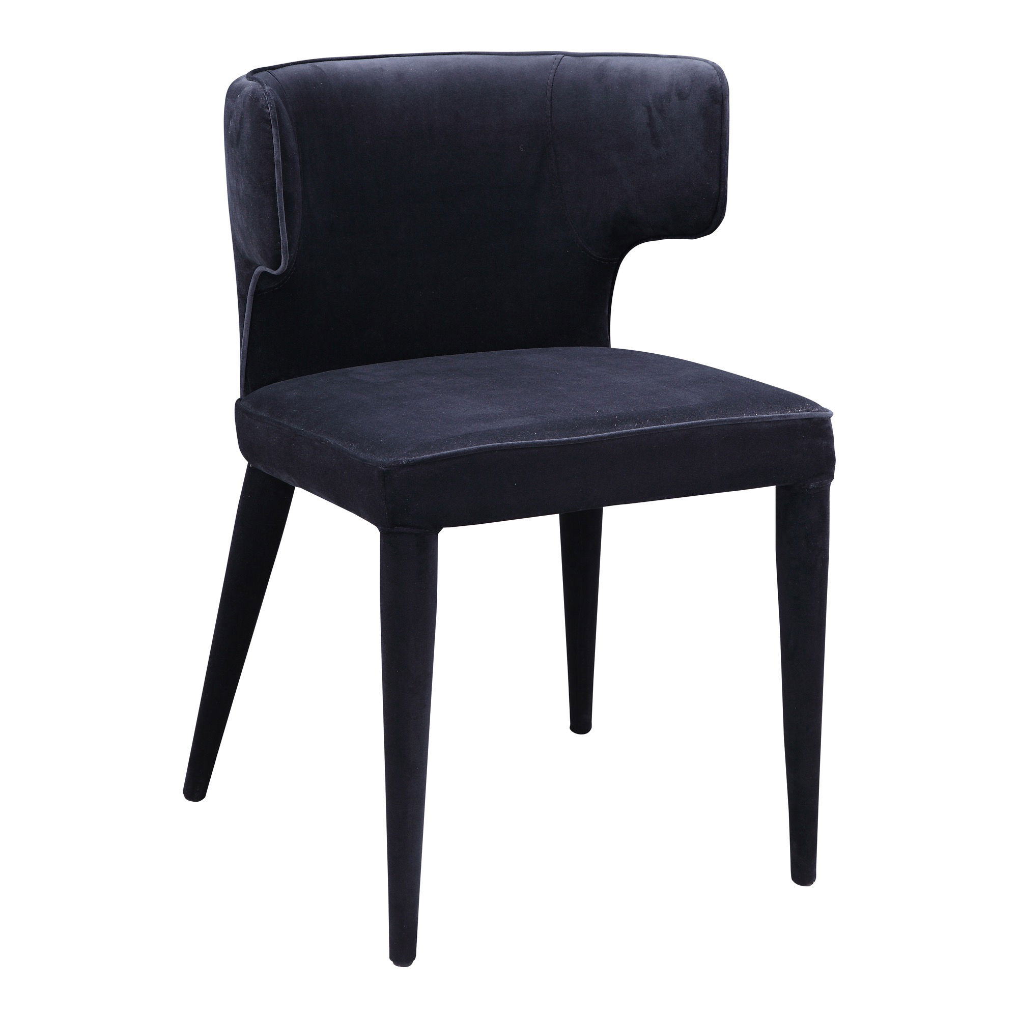 Jennaya Dining Chair Black, by Moe's Home, 20" width x 31" height x 19" depth View 2