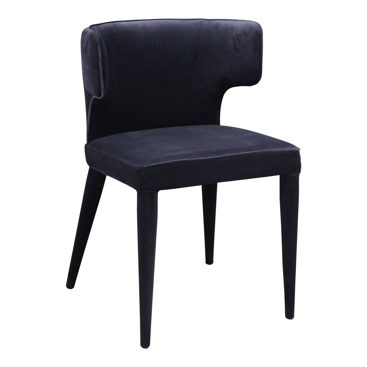 Jennaya Dining Chair Black, by Moe's Home, 20" width x 31" height x 19" depth View 2