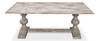 Lionisio Trestle Table  Grey Oak, by Sarreid, 3'5" length x 7' width x 2'6" height thumbnail 9
