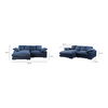Plunge Sectional Navy, Sectional Sofa by Moe's Home, 106" width x 34" height x 46" depth thumbnail 8