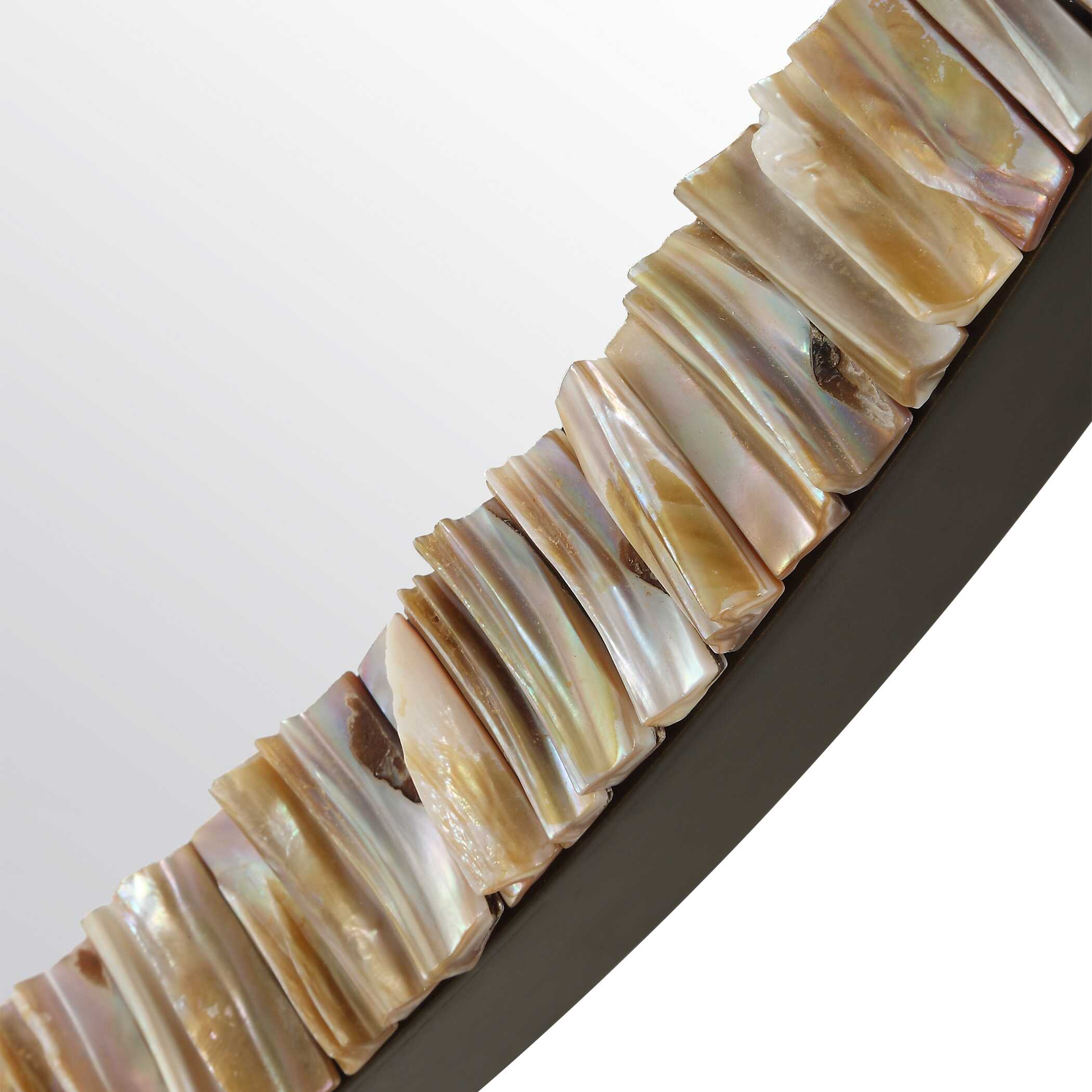 Odeon Shell Inlay Round Mirror large image 