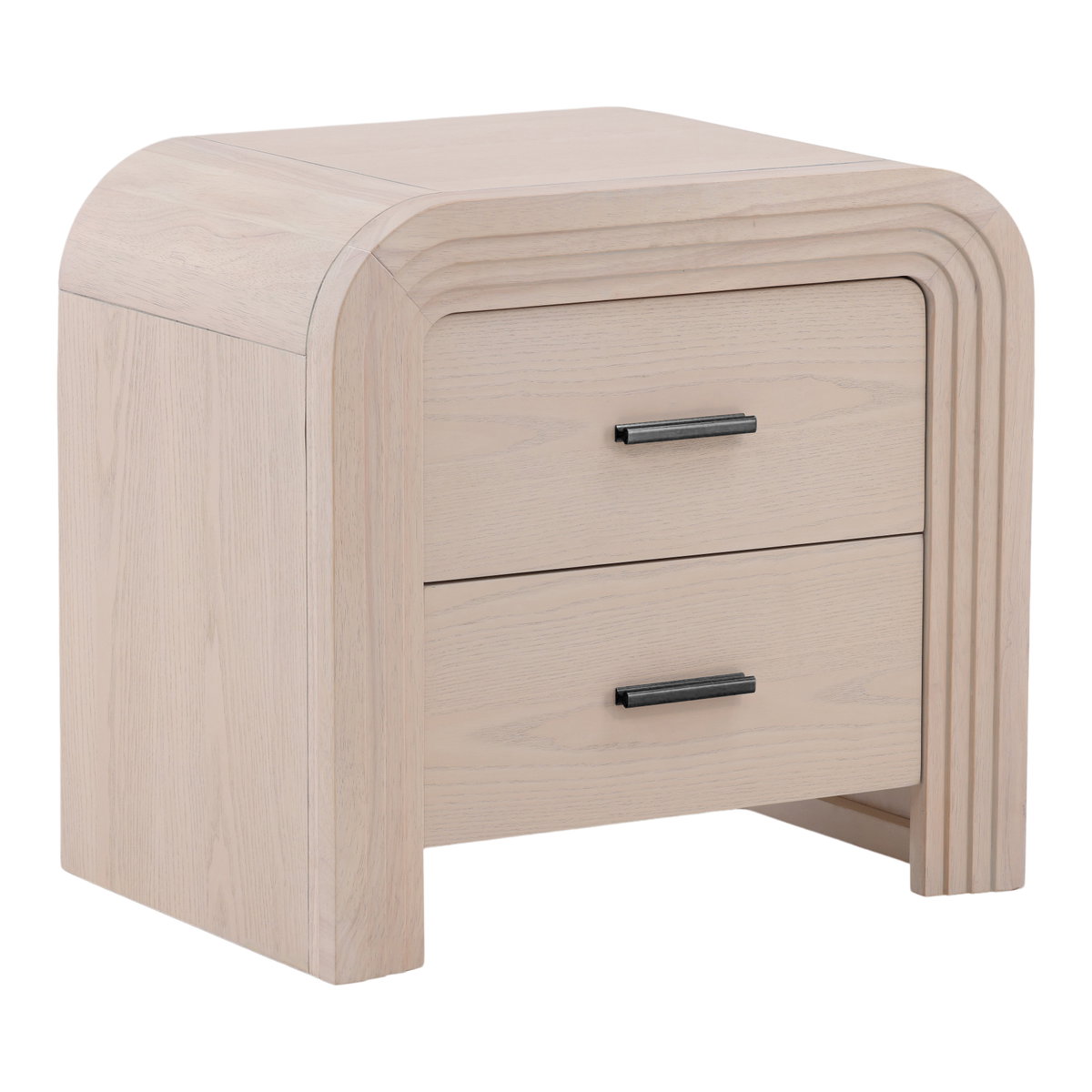 Portland Nightstand Bleach Natural, by Dovetail, 25.6" width x 24" height x 18.18" depth View 1