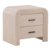 Portland Nightstand Bleach Natural, by Dovetail, 25.6" width x 24" height x 18.18" depth thumbnail 1