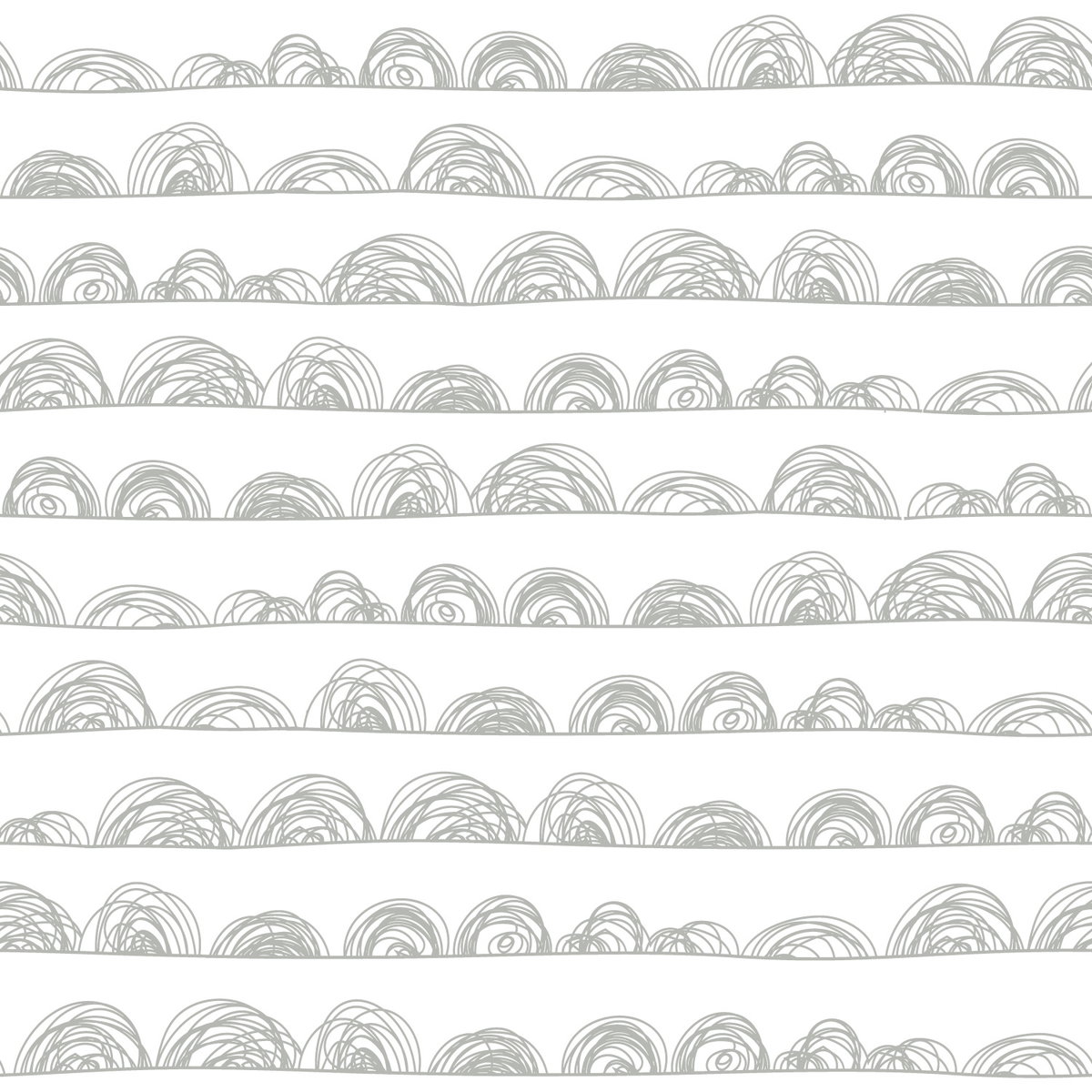Doodle Scallop Grey Peel & Stick Wallpaper, by York Wall, 16'6" length x 1'8.5" width x 0.02" depth