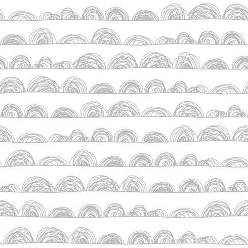 Doodle Scallop Grey Peel & Stick Wallpaper