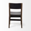 Nell Open Back Dining Side Chair | Black Iron with Brown Wooden, Dining Chair by Mercana, 19.75" length x 19.5" width x 31" height thumbnail 5