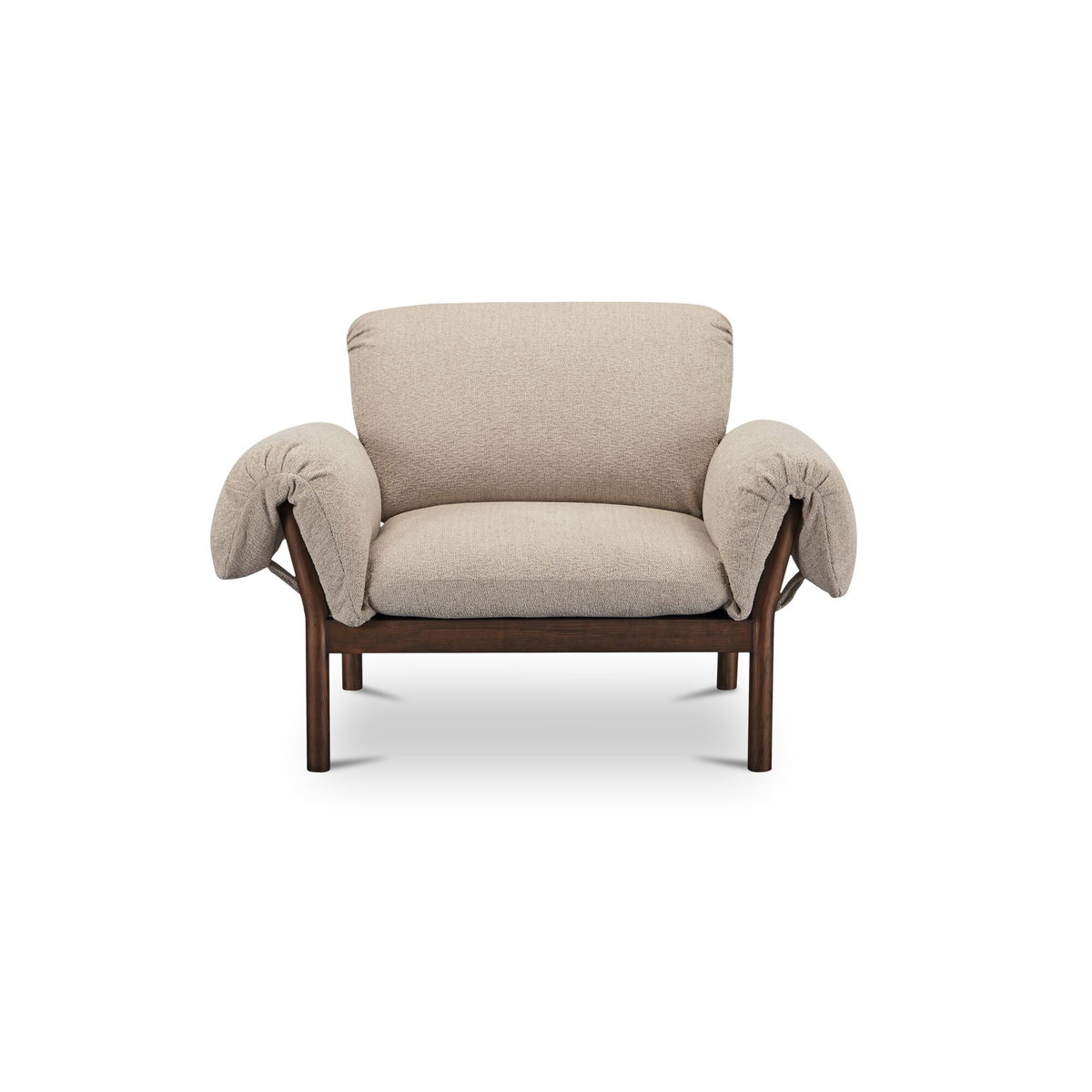 Cardero Lounge Chair Beige, Accent Chair by Moe's Home, 44.5" width x 31.5" height x 39" depth View 1