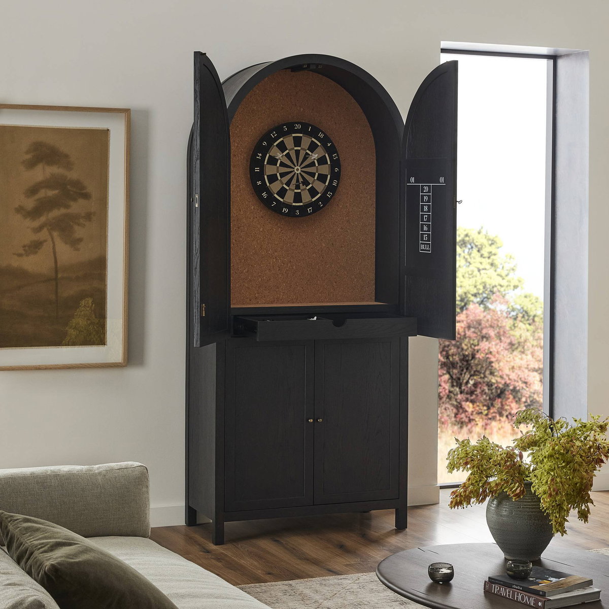 Darts Cabinet, Game Table by Four Hands, 38" width x 88" height x 18" depth View 4