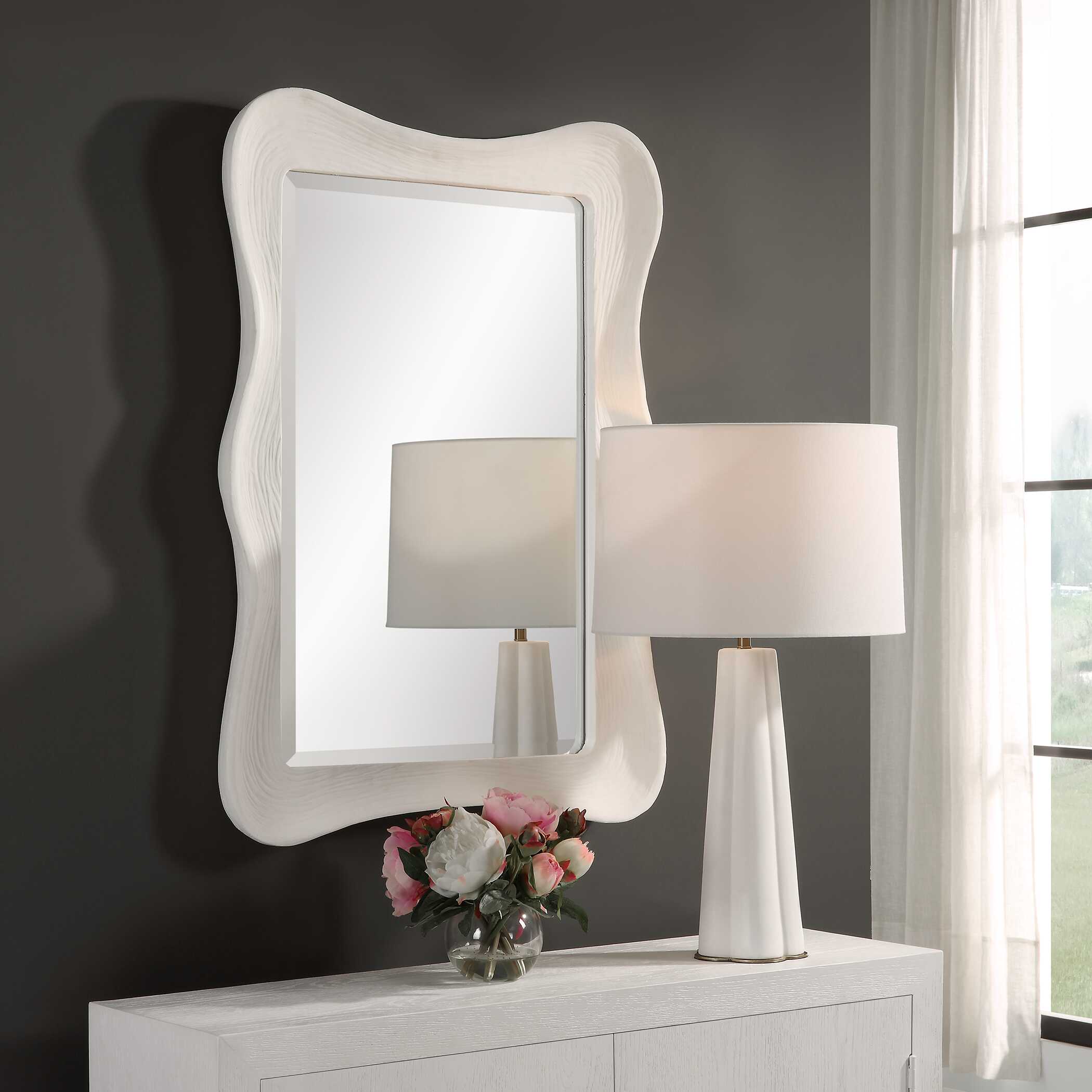 Whitehaven Wavy Rectangle Mirror large image 