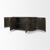 Terra 72L x 18W x 32H Dark Brown Wood Fluted Sideboard, Sideboards & Buffet by Mercana, 72" length x 19" width x 32" height thumbnail 9