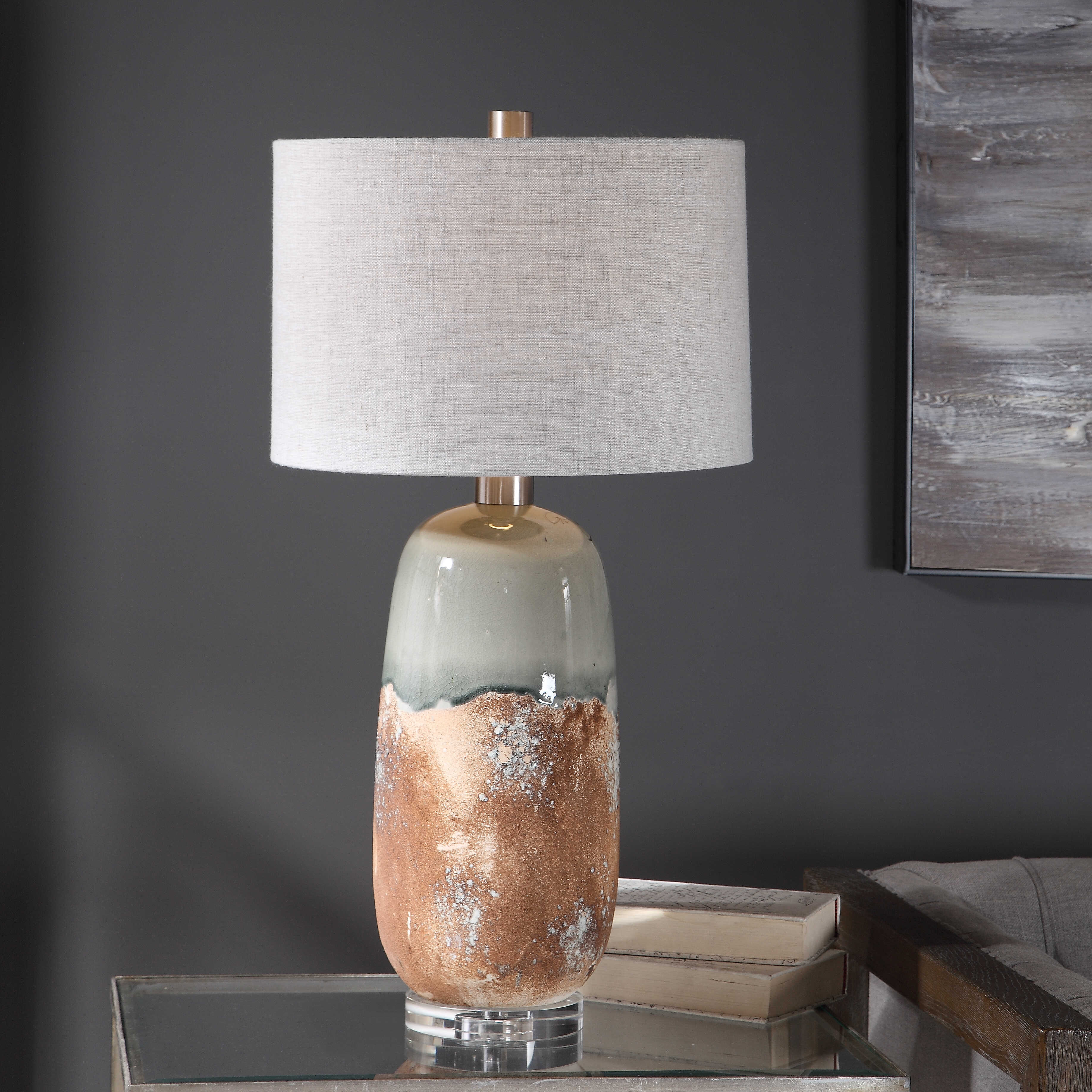Maggie Ceramic Table Lamp, by Uttermost, 16" width x 30.25" height x 16" depth View 5