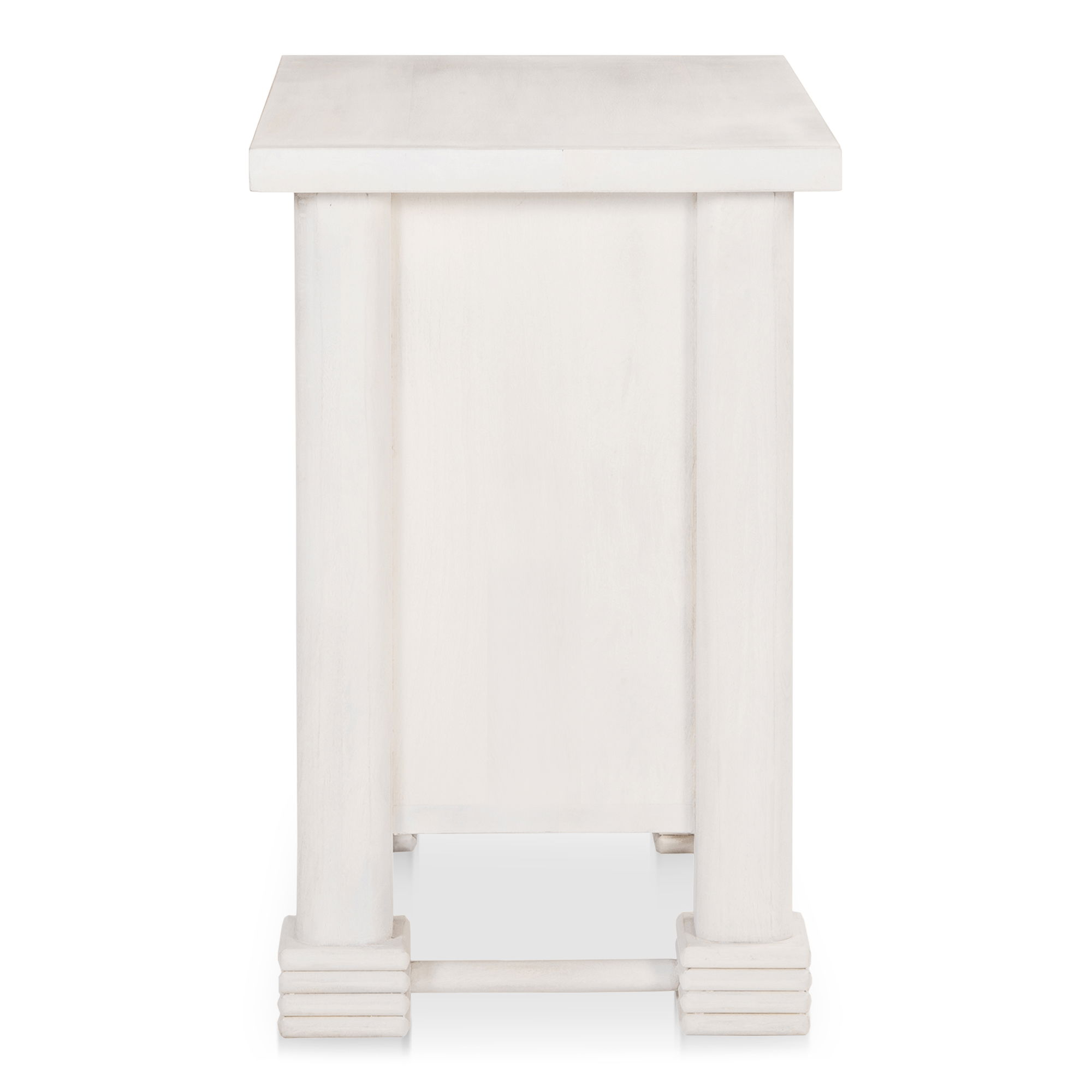 Clement Nightstand Whitewashed, by Moe's Home, 28" width x 30" height x 19" depth View 3