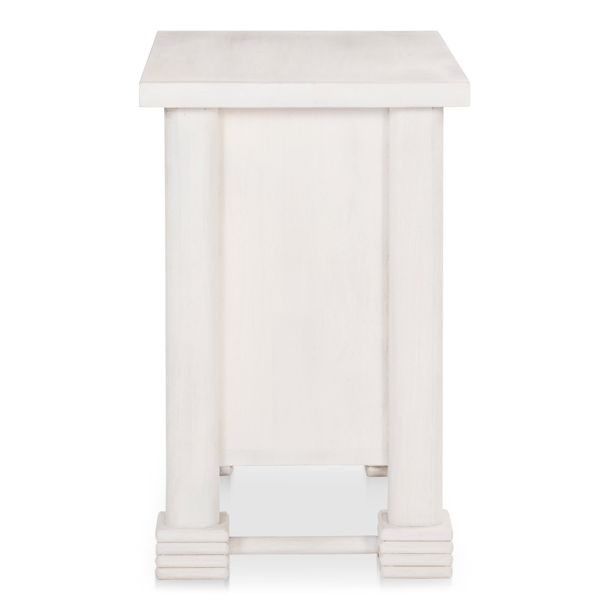 Clement Nightstand Whitewashed, by Moe's Home, 28" width x 30" height x 19" depth View 3